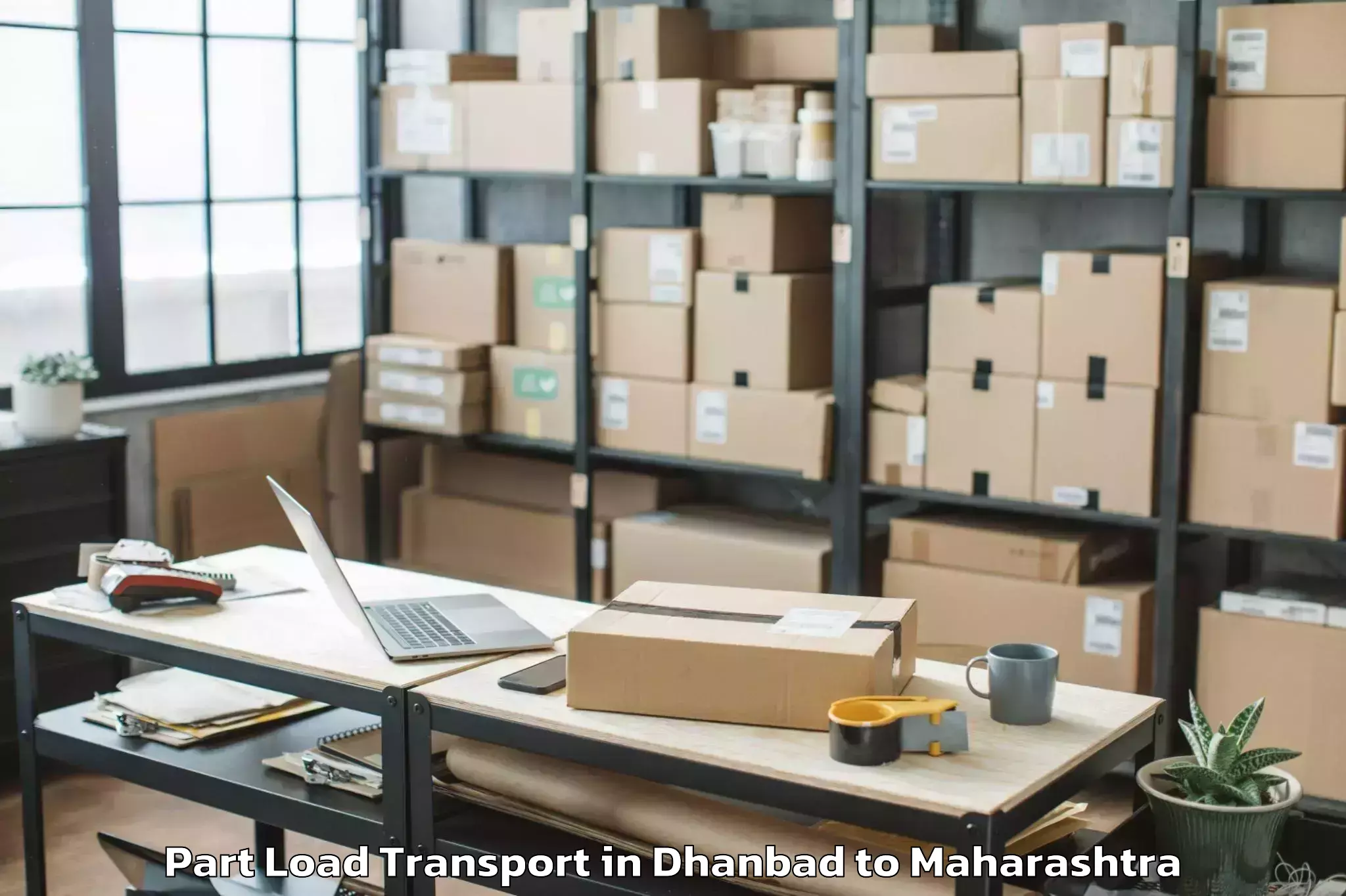 Get Dhanbad to Jamner Part Load Transport